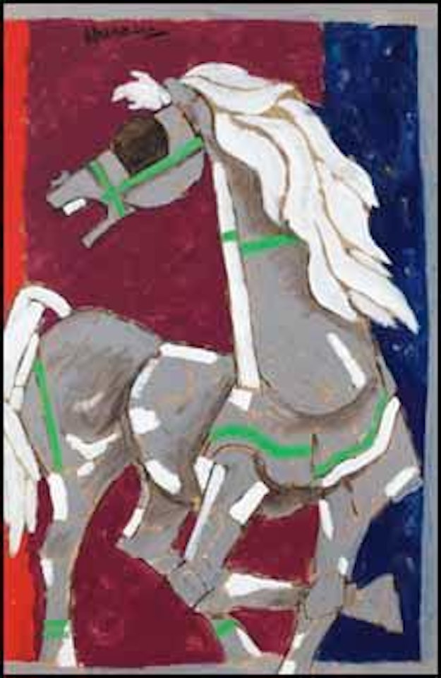 Wild stallion by M.F. Husain