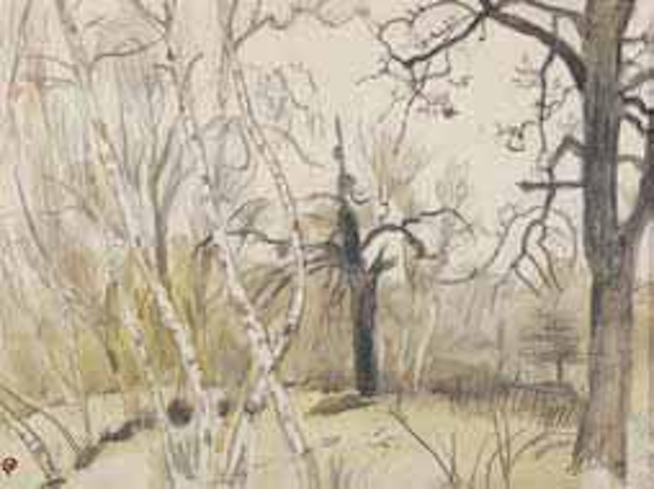 Forêt by Mstislav Valerianovich Dobuzhinsky