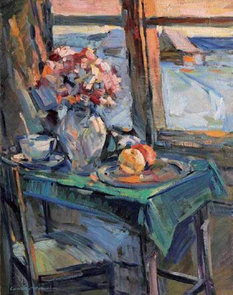 Nature morte sur un entablement by Konstantin Alekseevich Korovin
