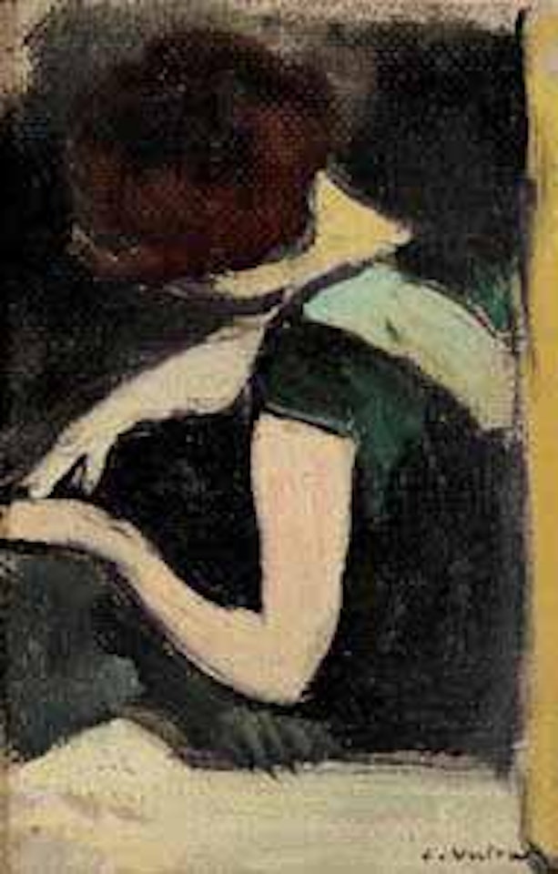 Couturière assise, vue de dos by Louis Valtat