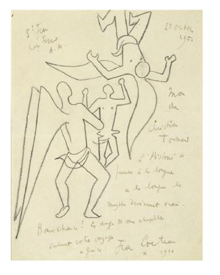 Untitled (Fallen angel) by Jean Cocteau