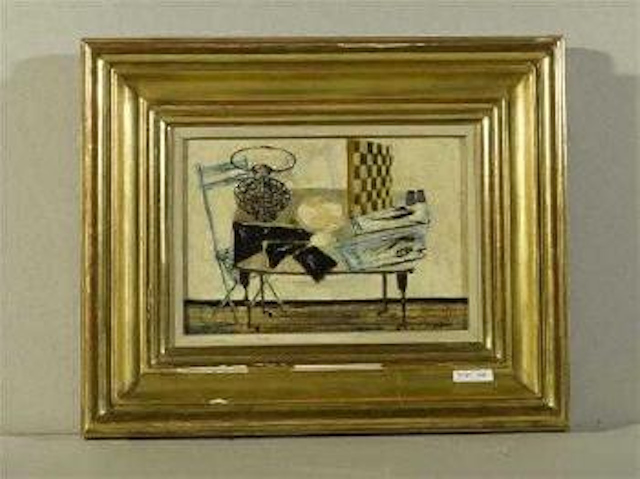 Tisch mit Schachbrett by Claude Venard