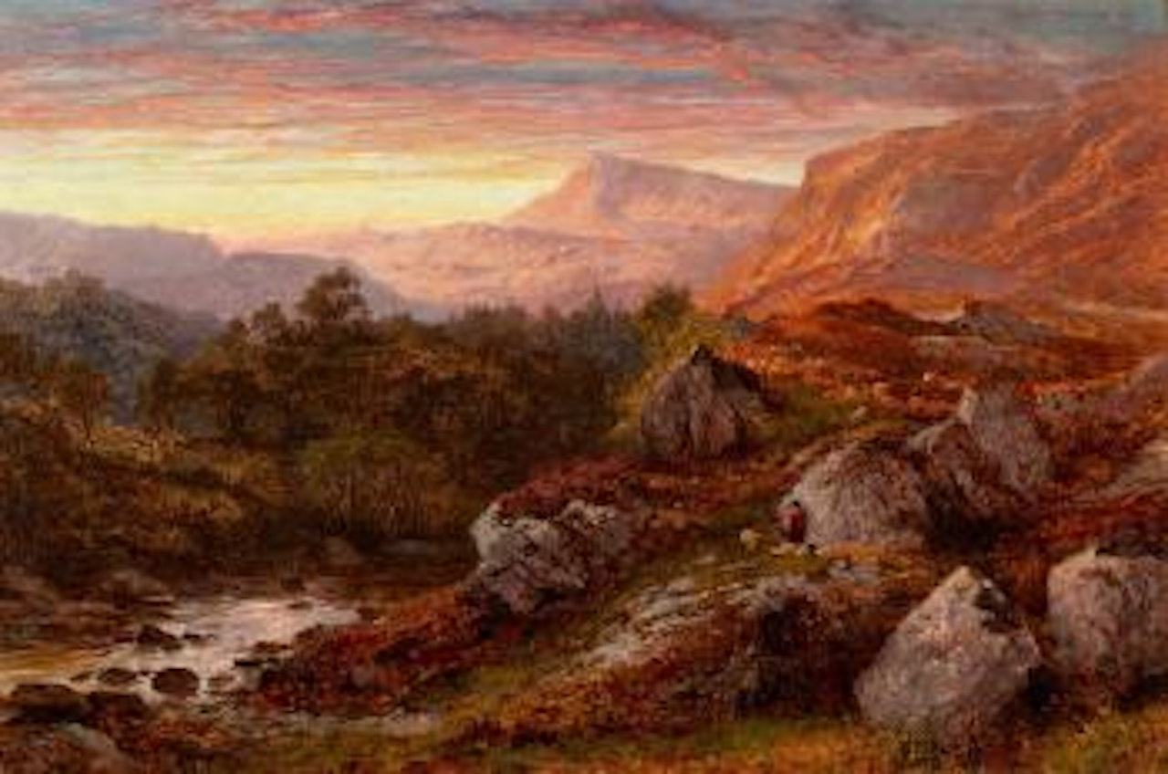 The Valley of the Lleder, North Wales by Benjamin Williams Leader