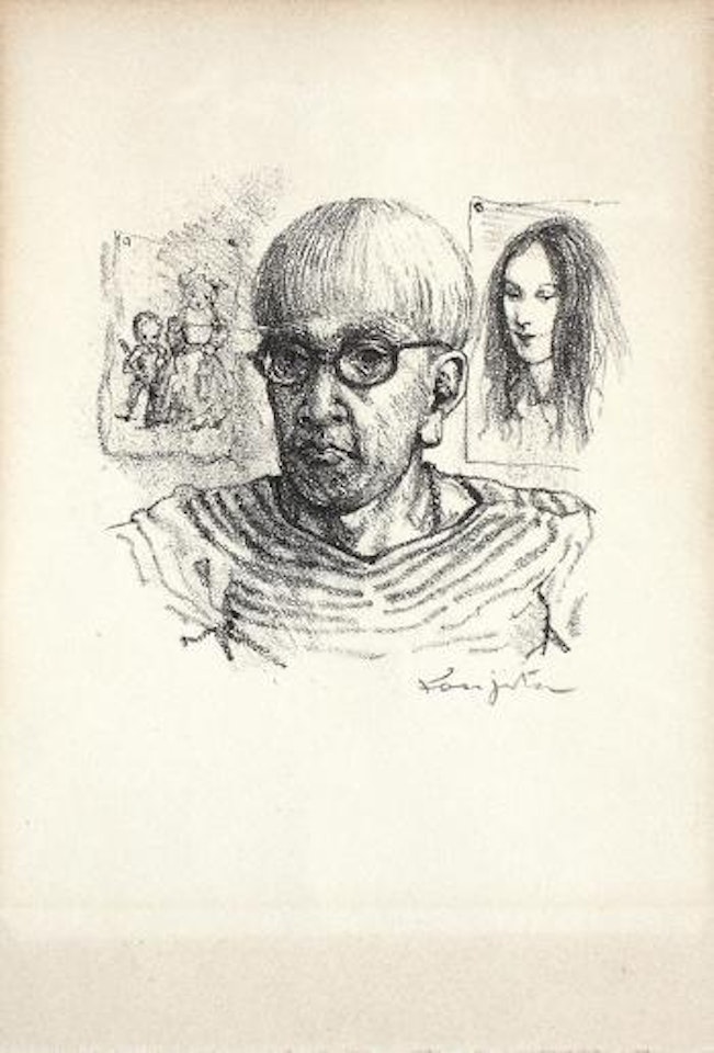 Portrait de l'artiste et de sa fille by Leonard Tsuguharu Foujita