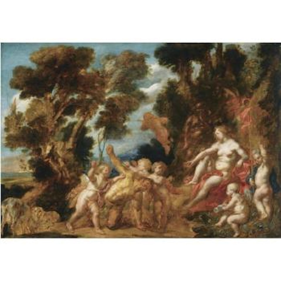 Venus And Eros Punishing A Satyr by Jacob Jordaens