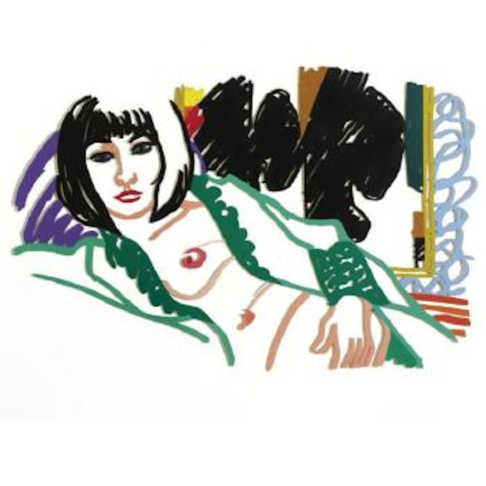 Monica In Robe With Motherwell by Tom Wesselmann