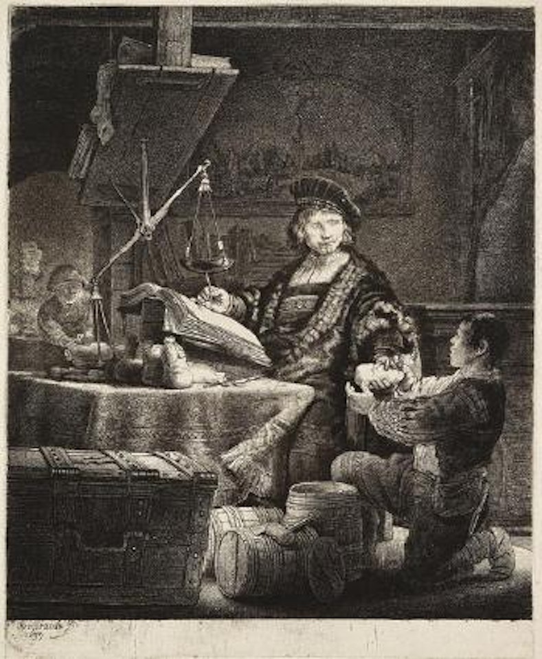 Jan Uytenbogaert, gen. der Goldwager by Attributed to Rembrandt Harmensz van Rijn