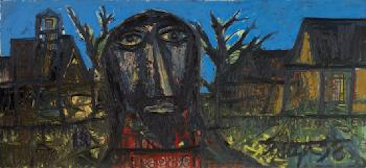 Christ in a village by Francis Newton Souza
