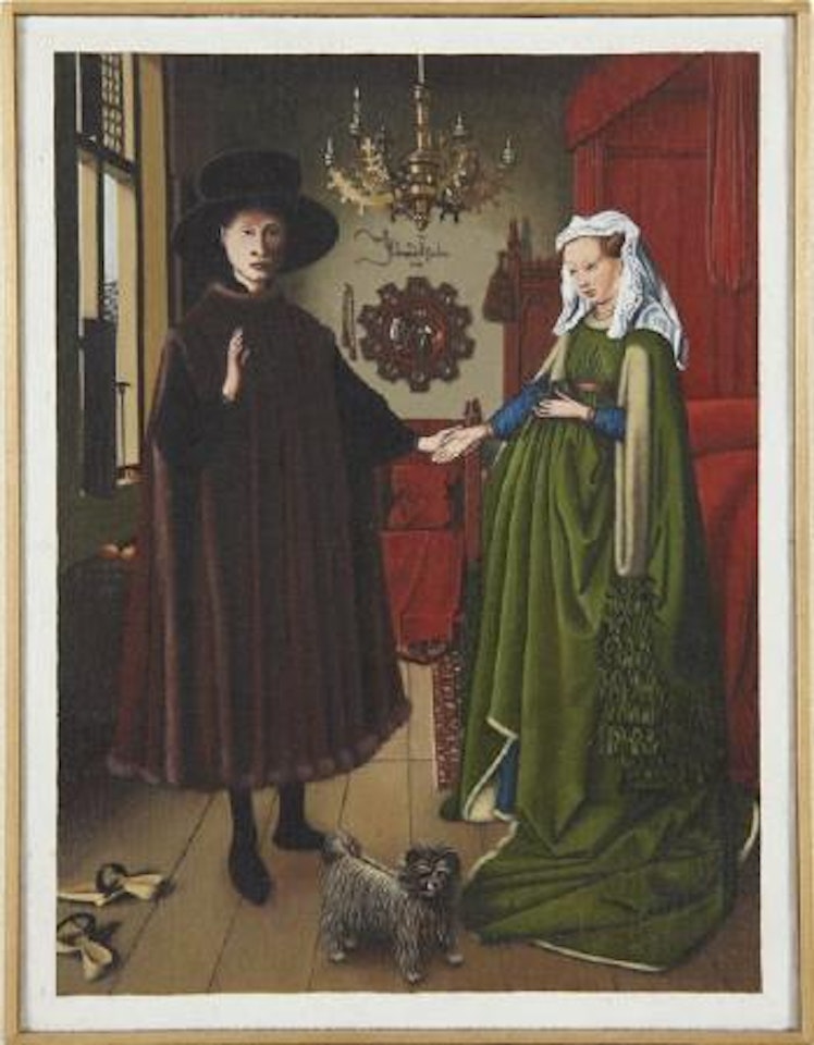 Jan Van Eyck, Giovanni Arnolfini and his Wife, 1434 by Richard Pettibone