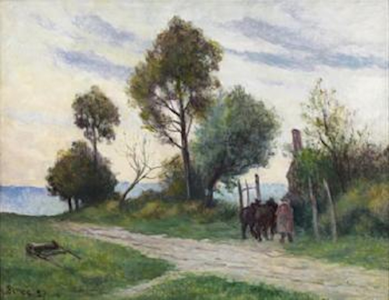 Rentrée à la ferme à Rolleboise by Maximilien Luce