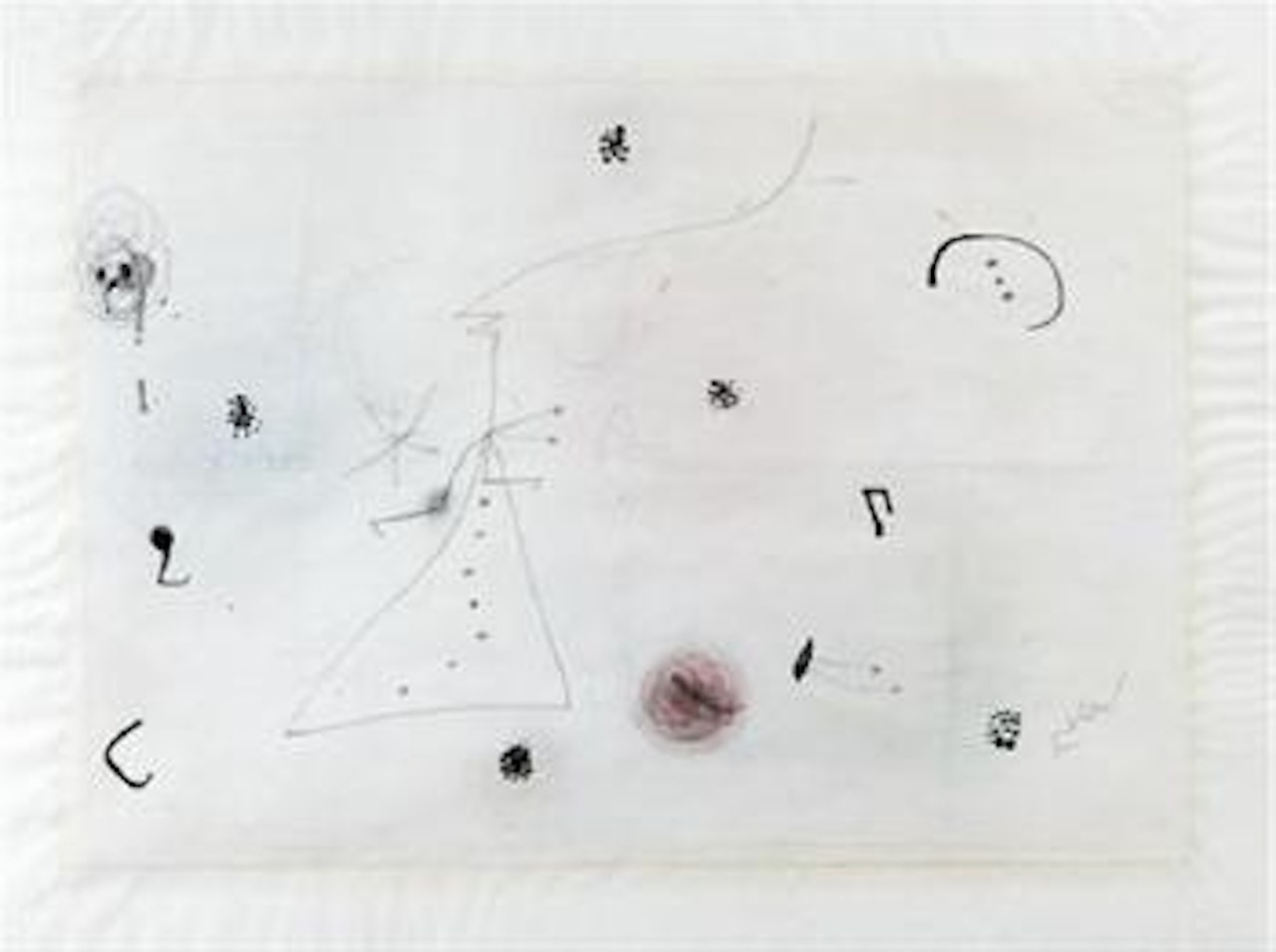 Femme et oiseaux dans la nuit by Joan Miró