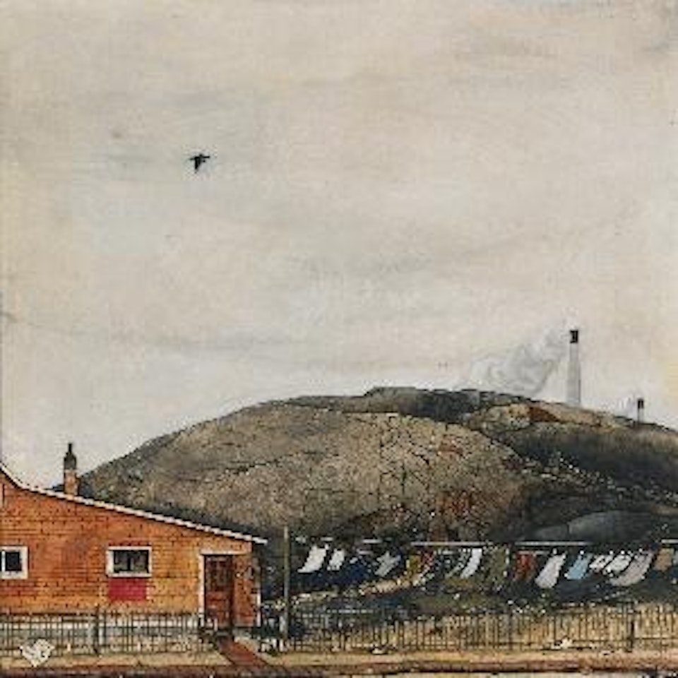 Coniston clothesline by William Kurelek