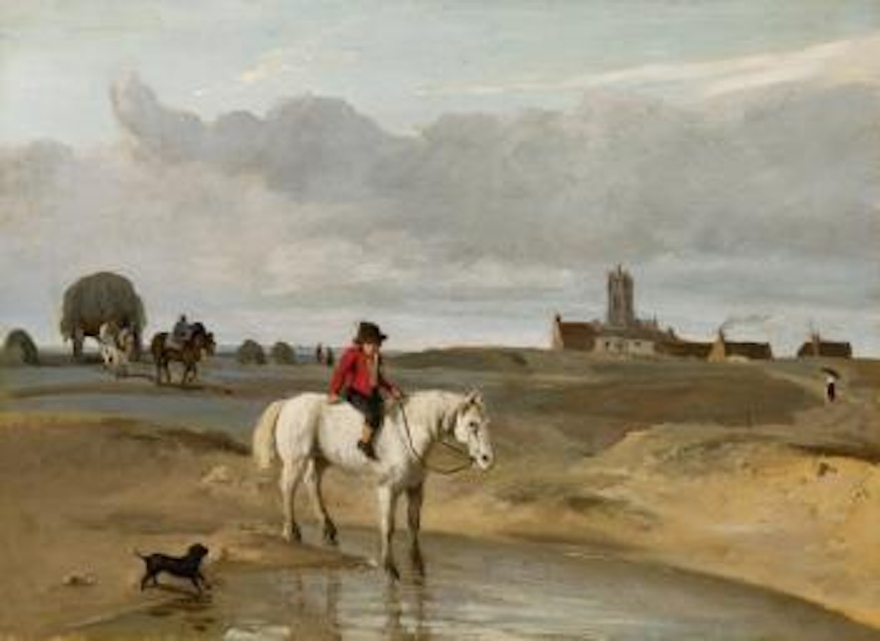 Le rentrée des foins en Beauce by Jean Baptiste Camille Corot