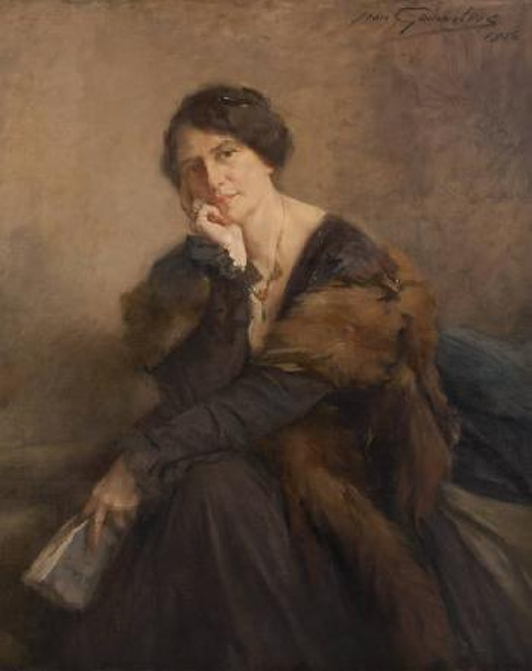 Jeune femme à la lecture by Jean Gouweloos