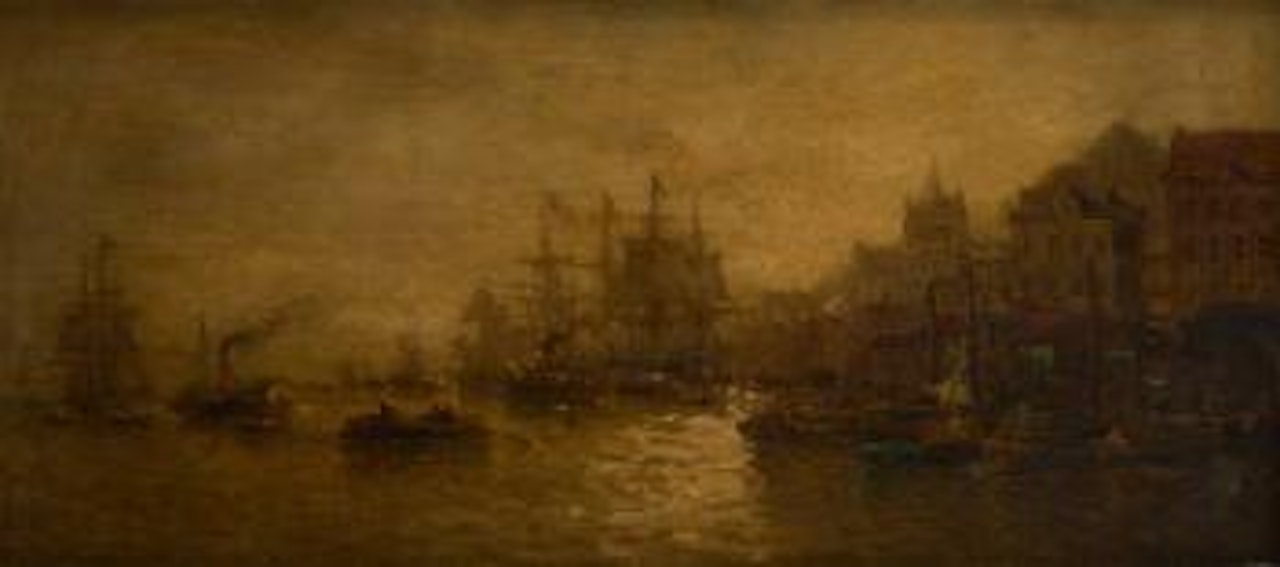 La Tamise à Rotherhithe près de Londres by François Etienne Musin