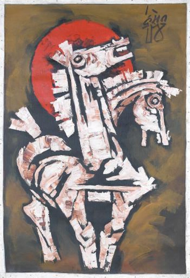 Horses head by M.F. Husain