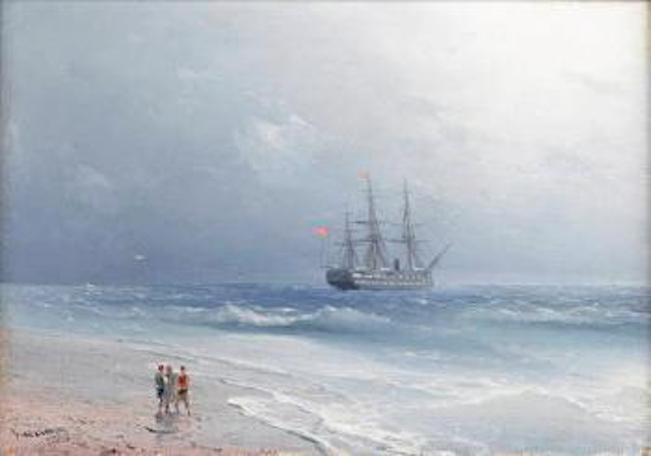Coastal scene by Ivan Konstantinovich Aivazovsky