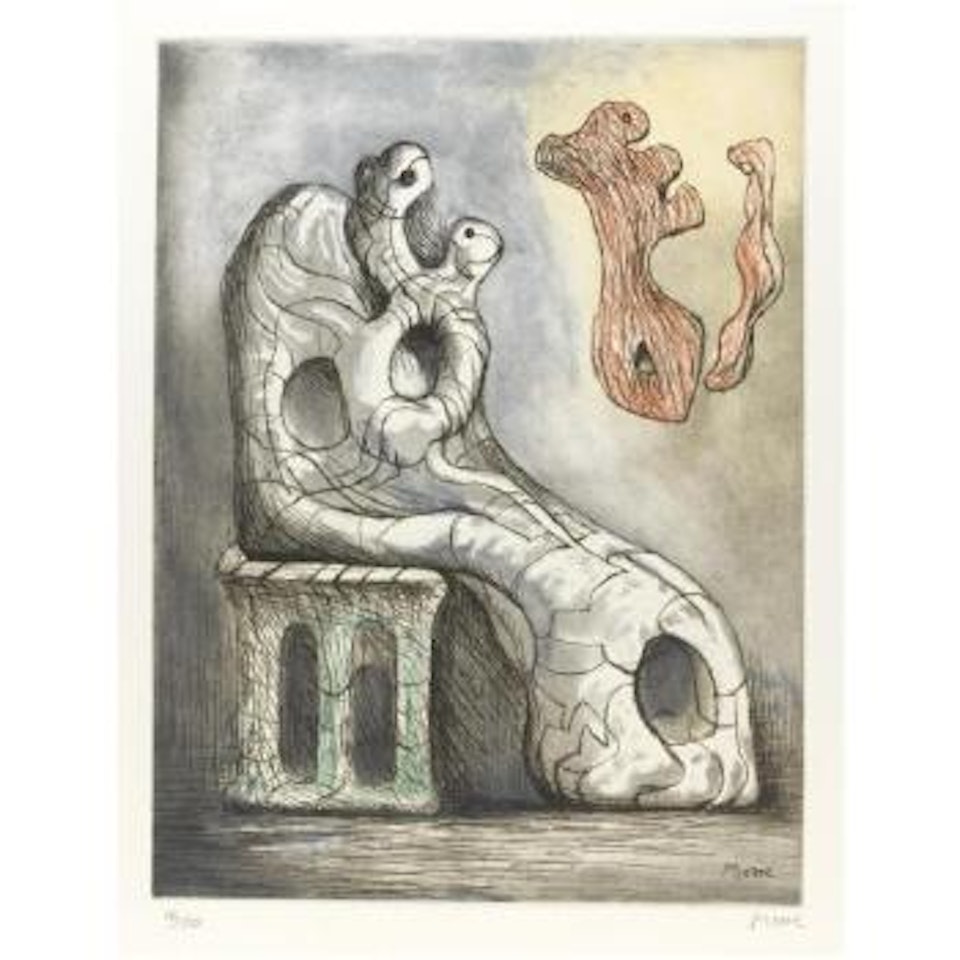 Four Colour Etchings (Cramer 587-590) by Henry Moore