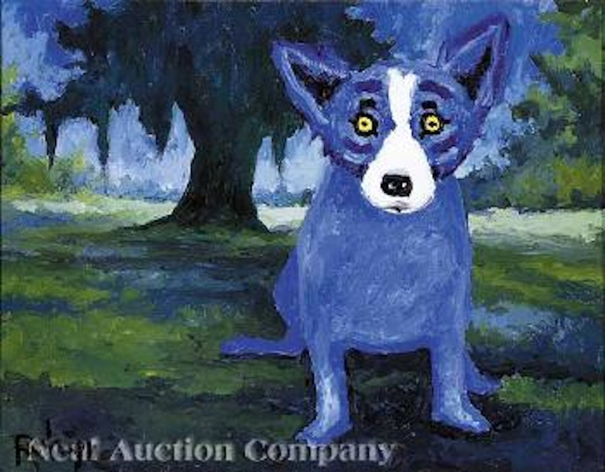 Blue dog in Girard Park by George Rodrigue