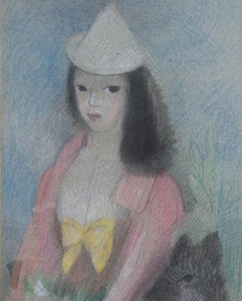 Jeune femme au petit chien by Marie Laurencin