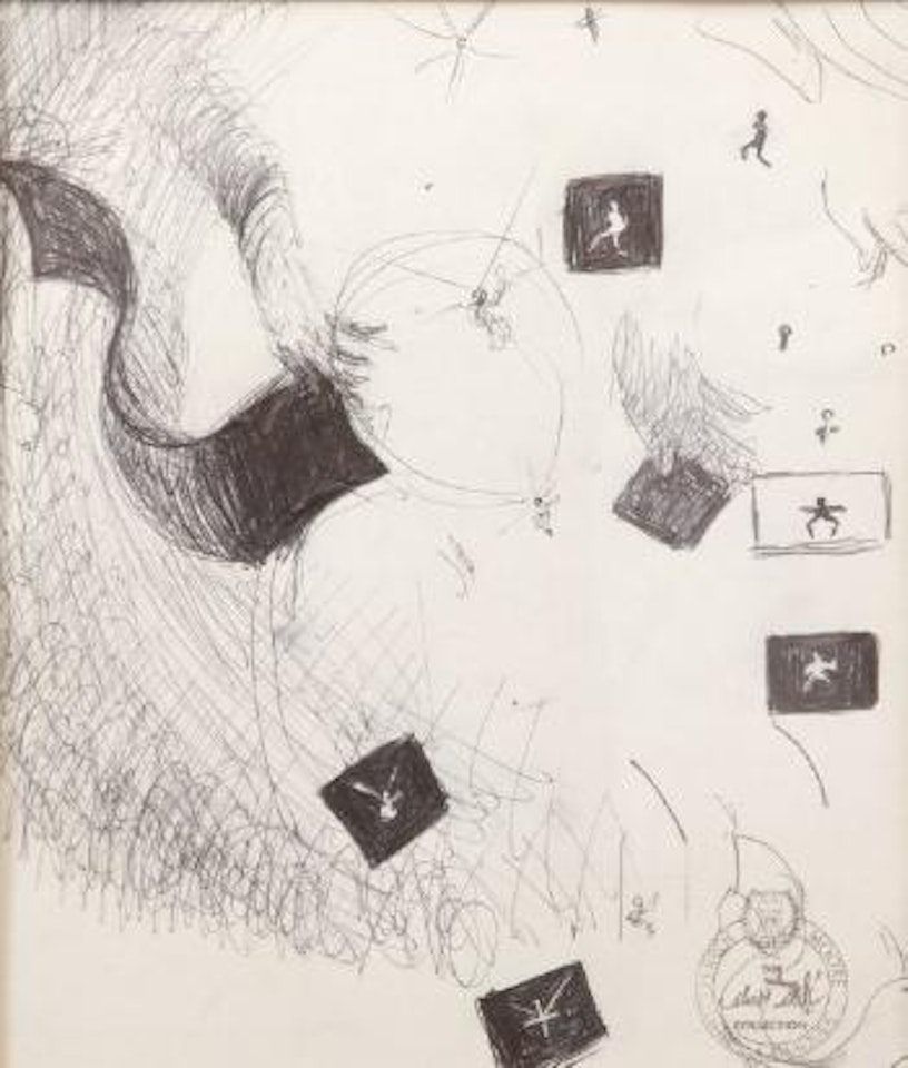 Personnages - Etude pour la galacidalacidesoxyribonucleicacid by Salvador Dali