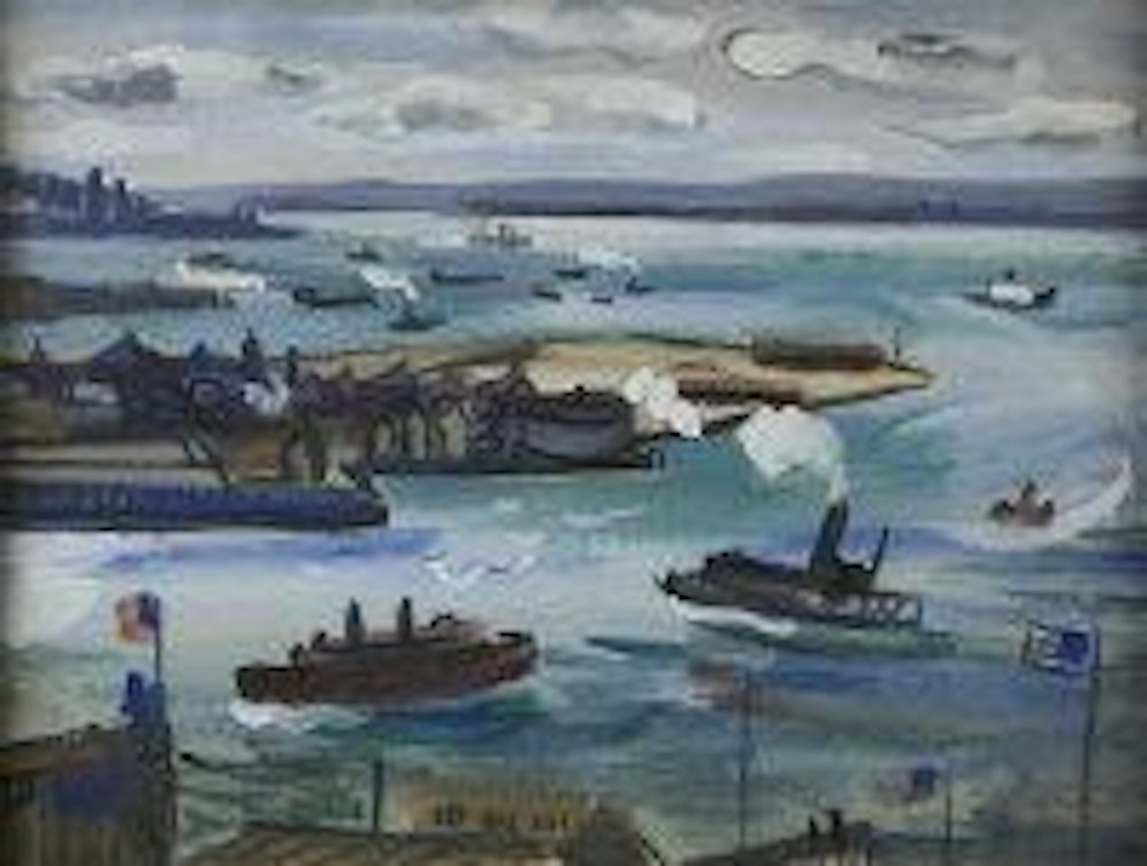 Tug boats New York by Norah McGuinness