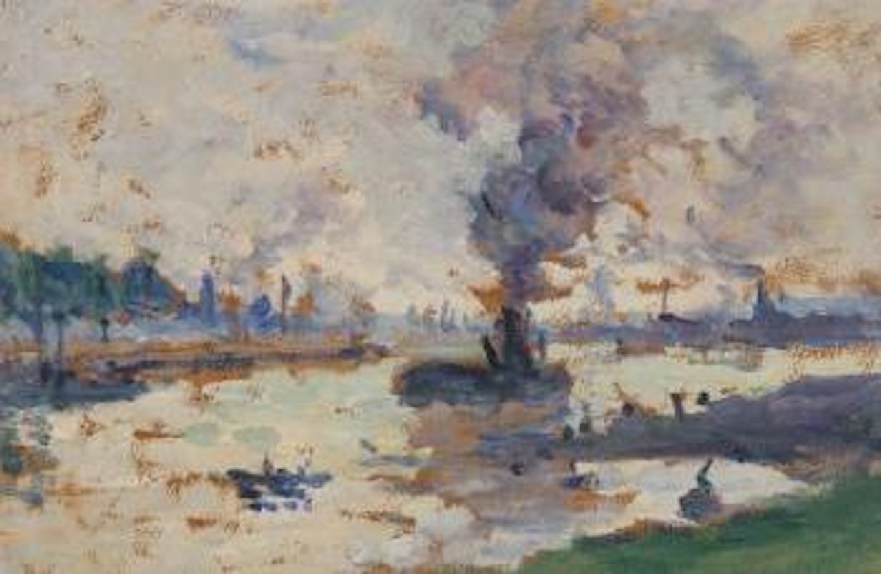 Péniche à Rotterdam by Maximilien Luce