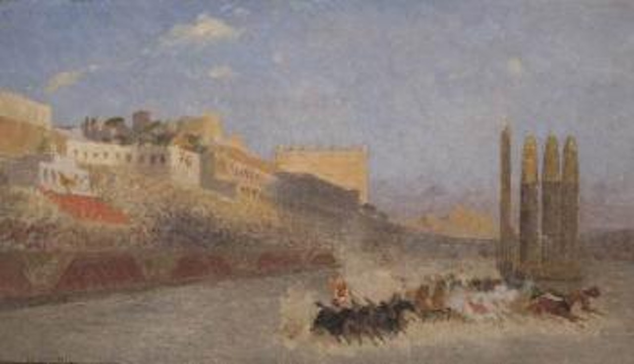 Le circus maximus, esquisse à l'huile by Jean Léon Gérome