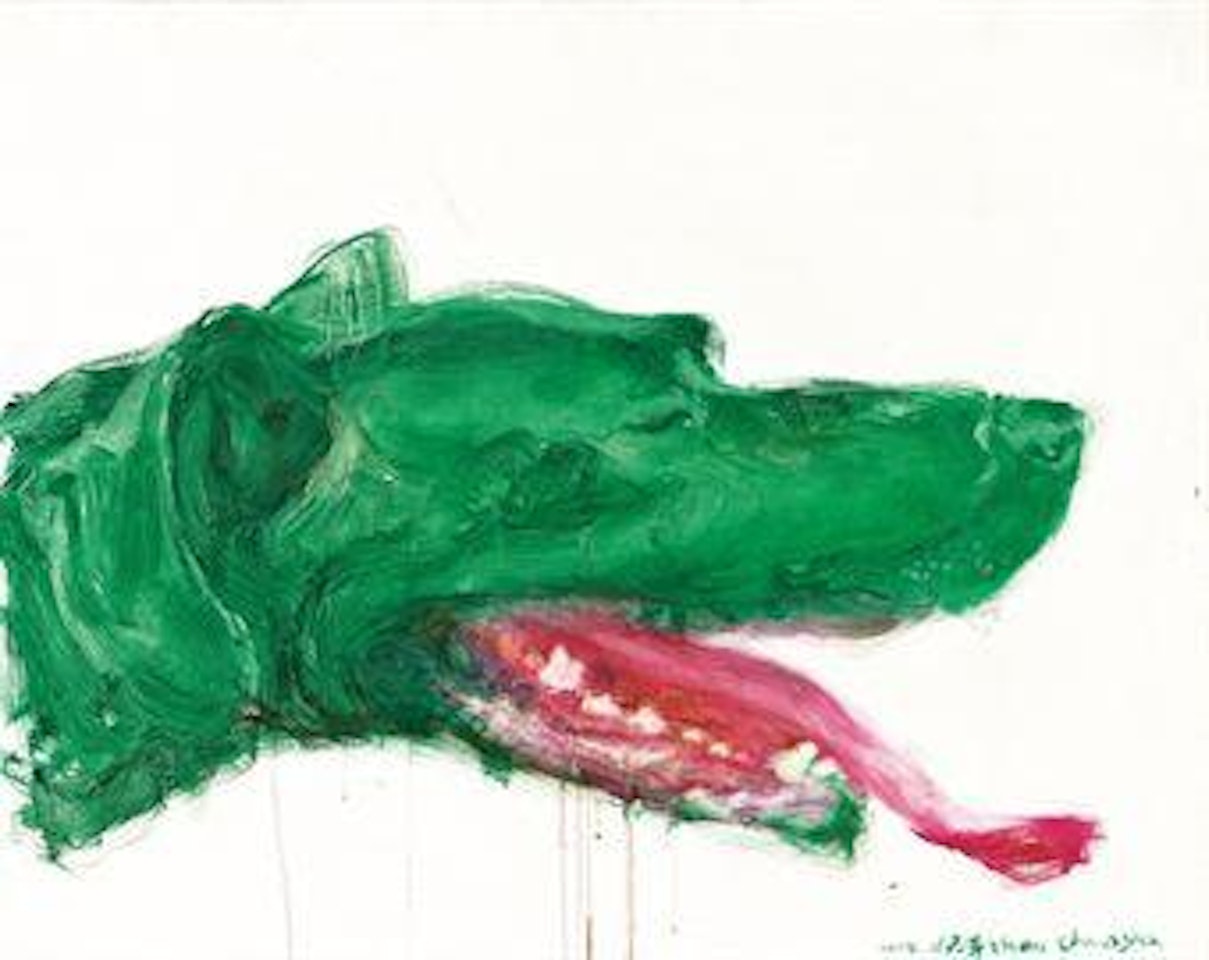 Green Dog by Zhou Chunya