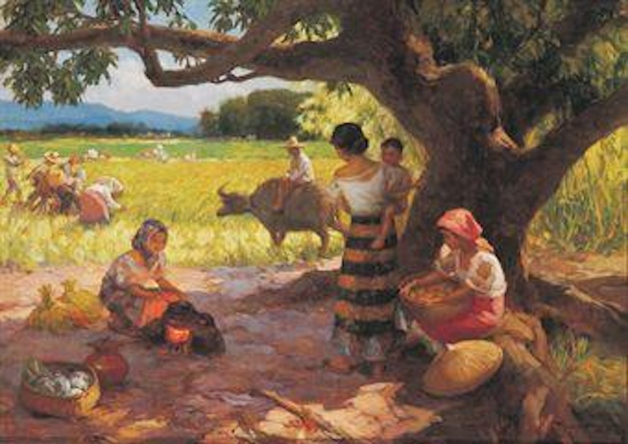Ladies in the mango field by Fernando Amorsolo