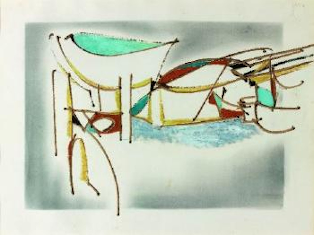 Composition abstraite by Nicolas de Staël