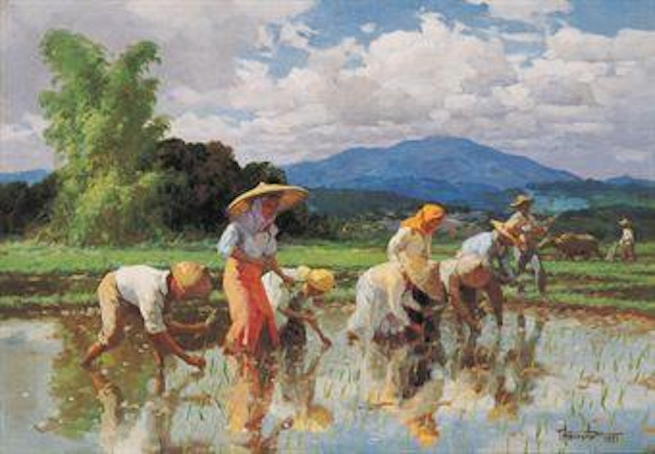 Rice planting by Fernando Amorsolo