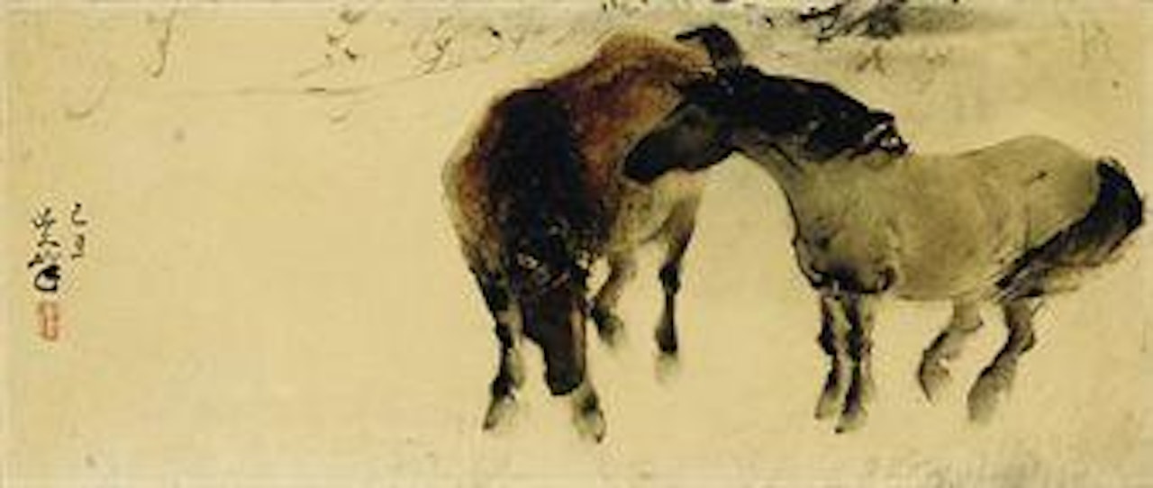 Twin horses by Lee Man Fong