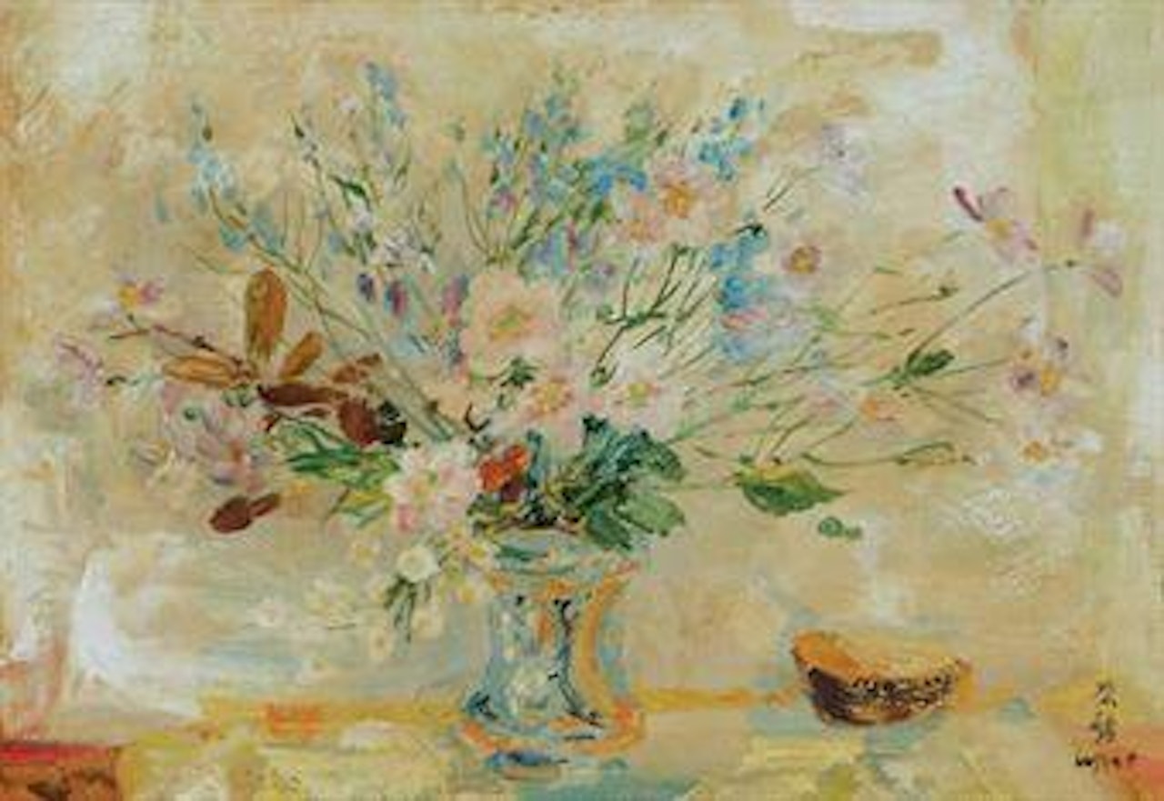 Rose et bleu by Le Pho