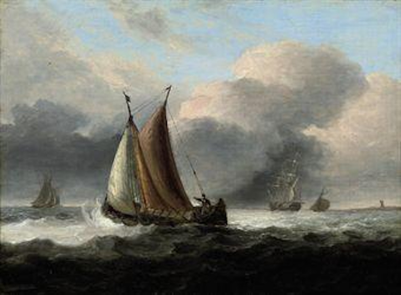 Running out on the tide by Thomas Luny