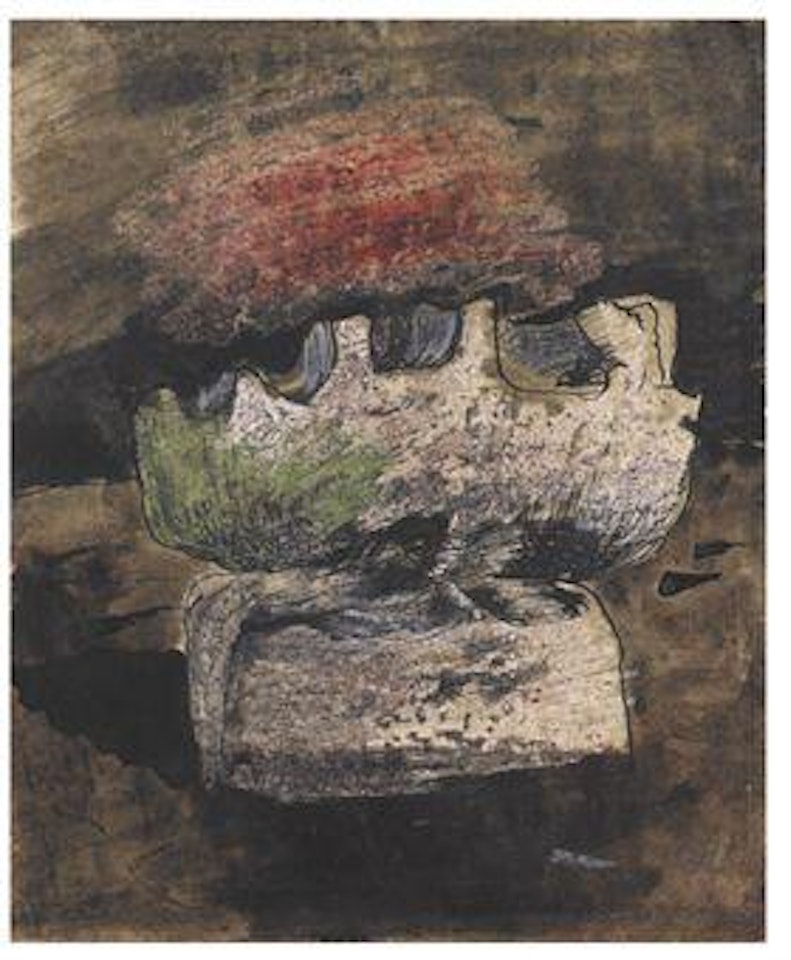 Rock form in a landscape by Graham Sutherland