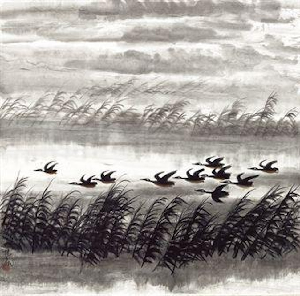 Flying Geese by Lin Fengmian