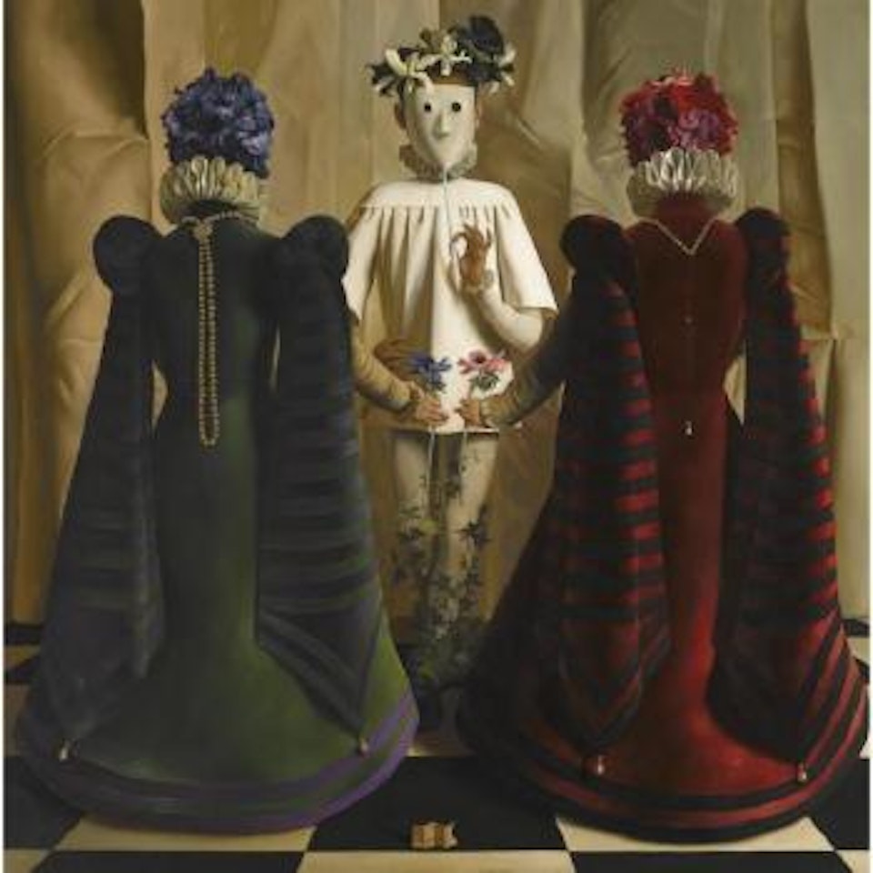 Las Damas Y El Pierrot by Claudio Bravo