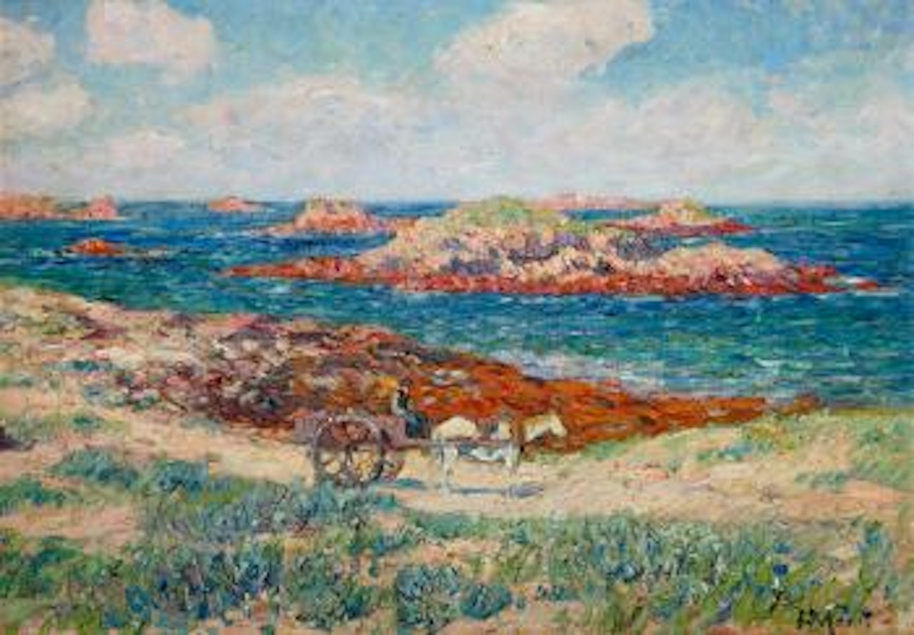 Le remasseur de goémons, Les Glénans by Henry Moret