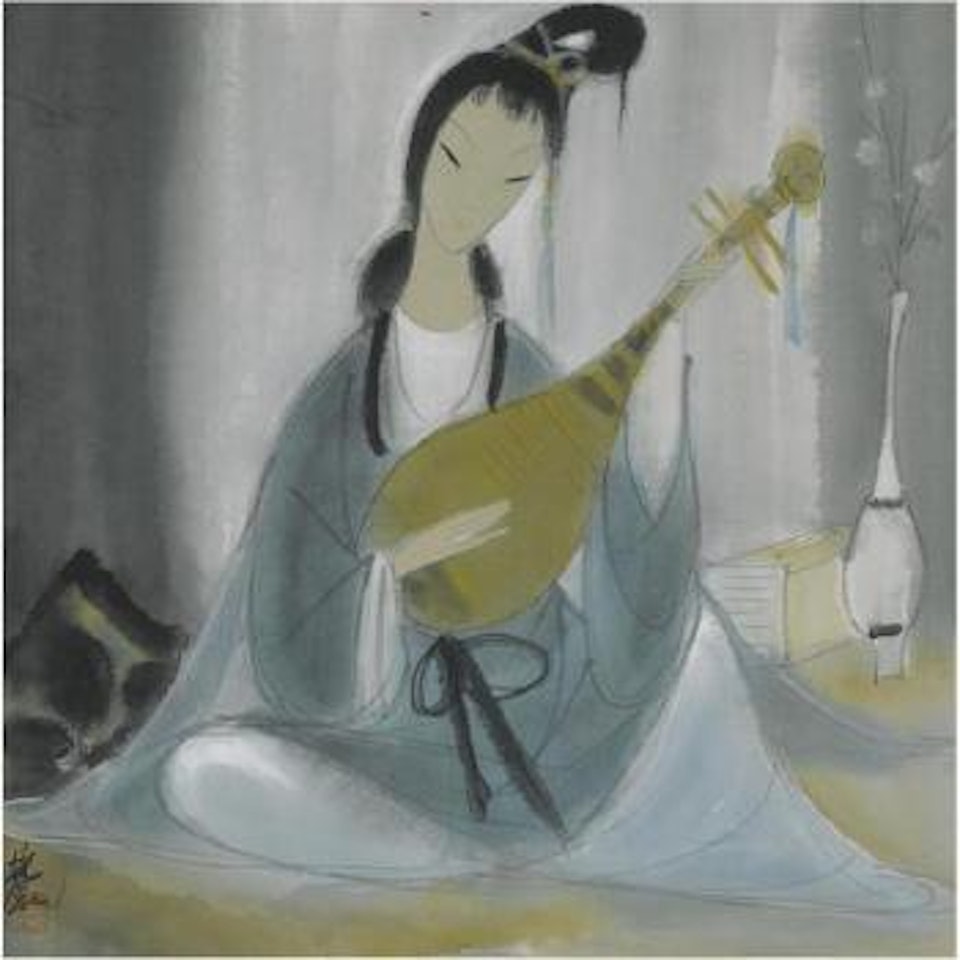 The Pipa Player by Lin Fengmian