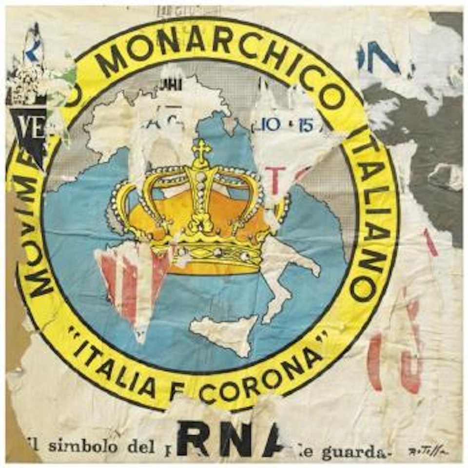 Italia E Corona by Mimmo Rotella