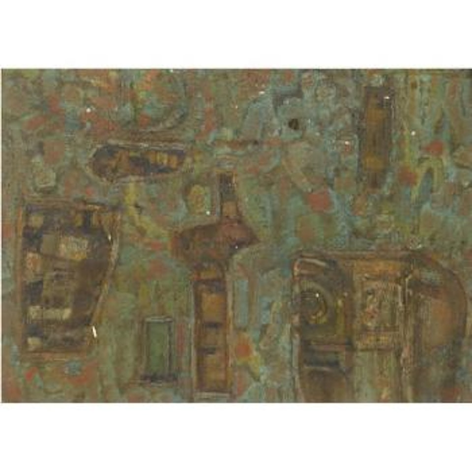 Scrap Metal In Grass by Prunella Clough