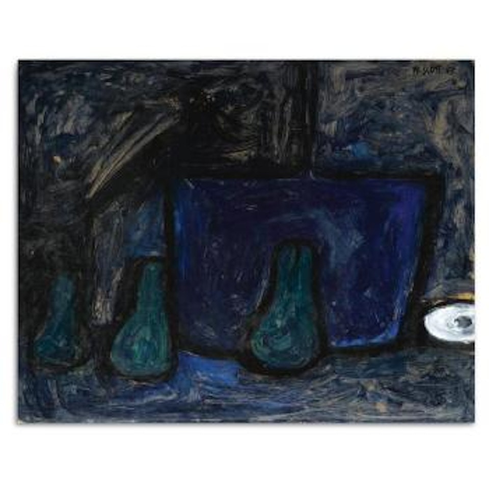 Blue Pot With Three Pears by William Scott
