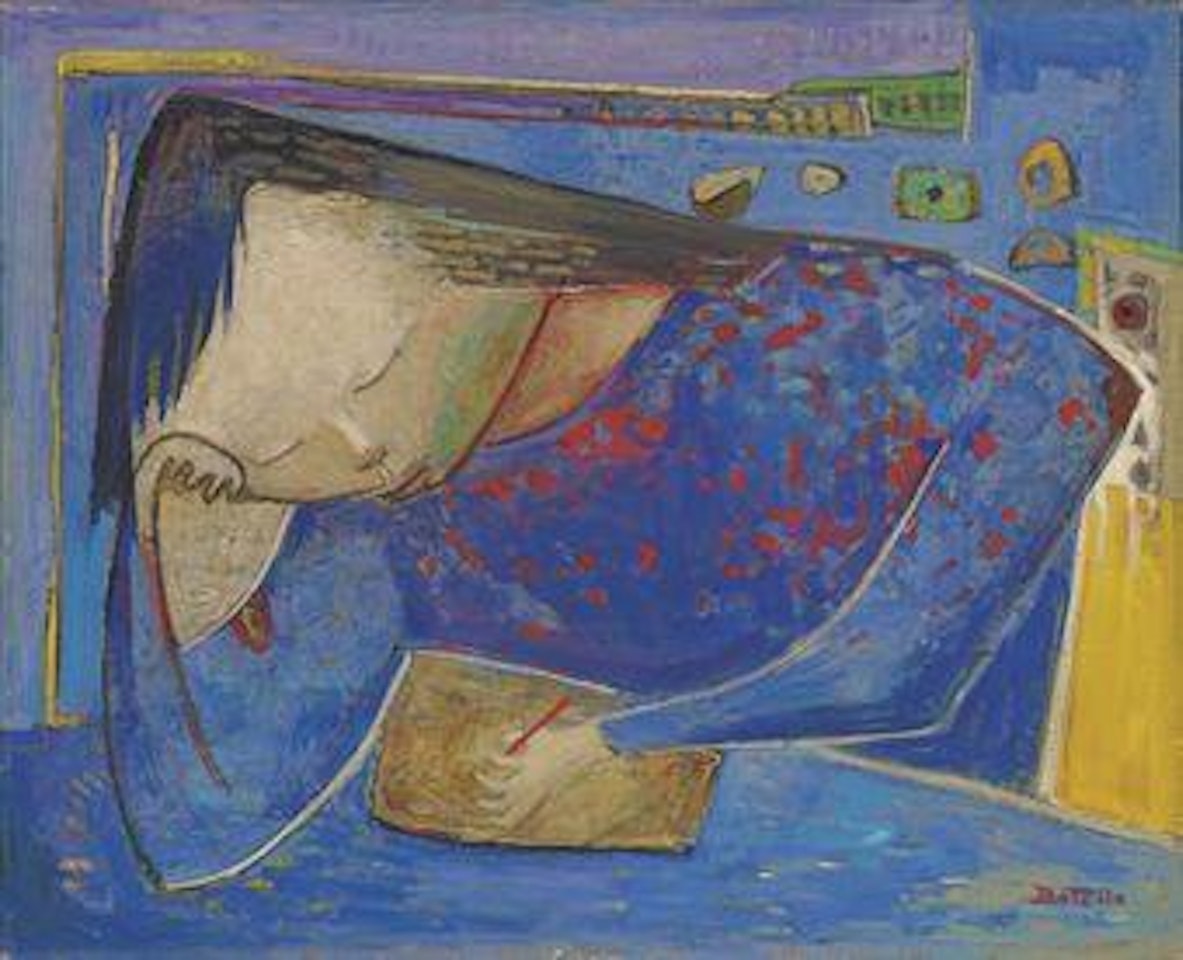 Girl Writing by Angel Botello