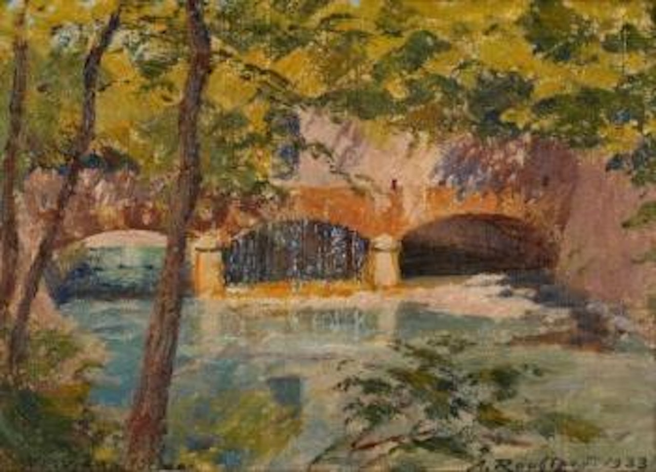 Pont sur la rivière, Nerviano by Alexandre Roubtzoff