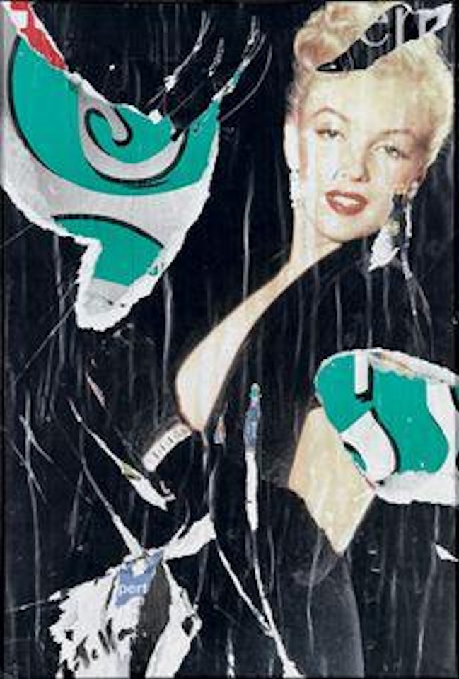 Marilyn in nero by Mimmo Rotella