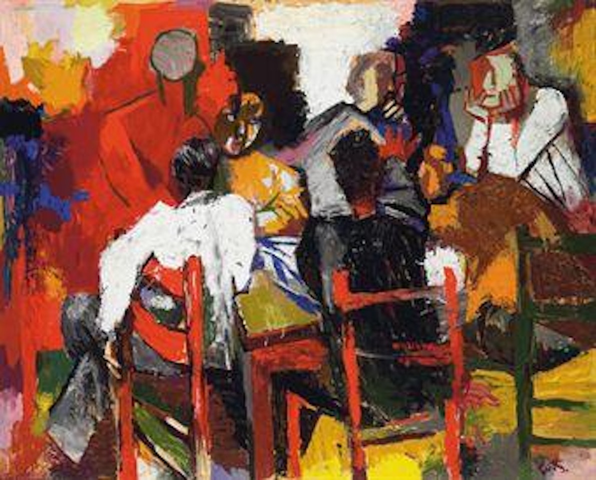 Giocatori di carte (Amici all'osteria) by Renato Guttuso