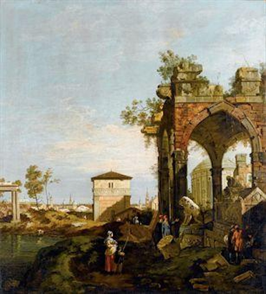 Capriccio con motivi di Padova by Canaletto