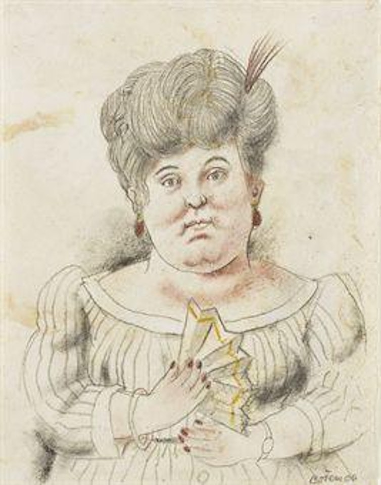 Femme à l'éventail by Fernando Botero