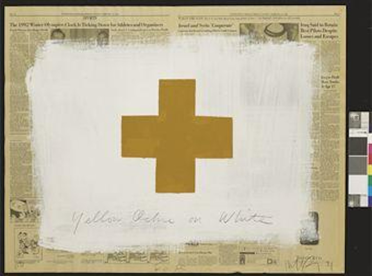 Yellow Ochre on White by Robert Longo